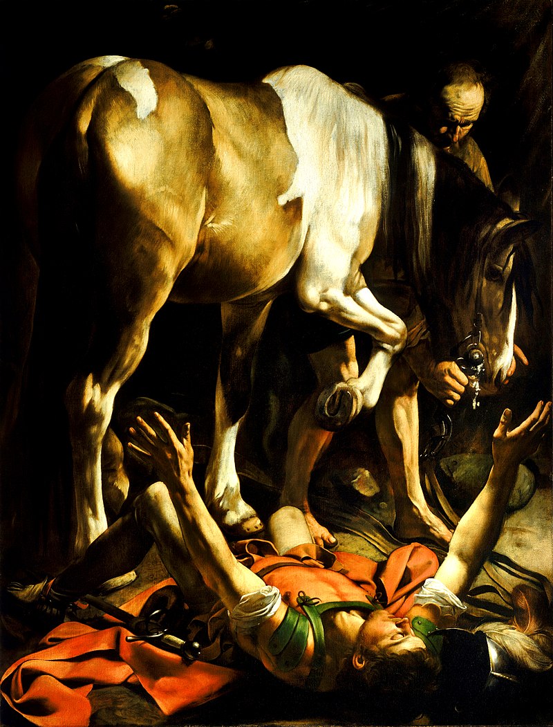Caravaggio. Obrazy geniusza malarstwa w 3D - jednodniowa wystawa w Łodzi 4 800px Caravaggio The Conversion on the Way to Damascus