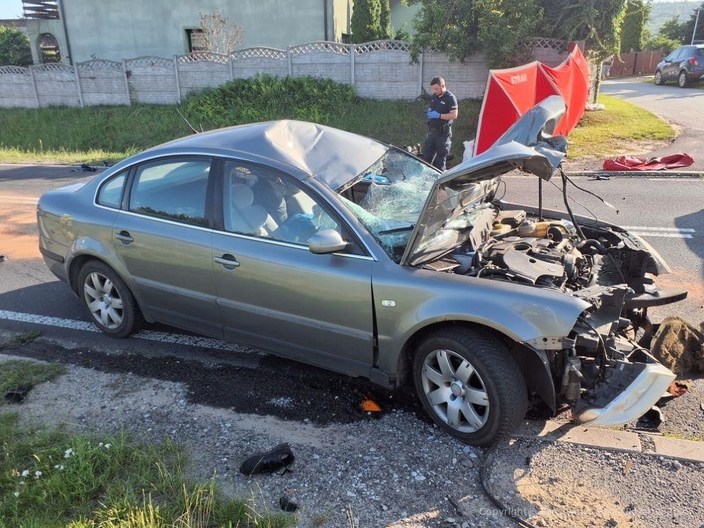 Śmiertelny wypadek w powiecie radomszczańskim, fot. KP PSP Radomsko