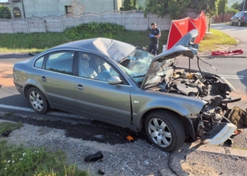 Śmiertelny wypadek w powiecie radomszczańskim, fot. KP PSP Radomsko