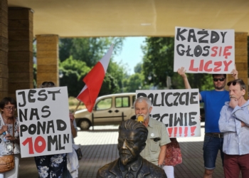 Protest KOD w Łodzi, fot. E. Cichosz