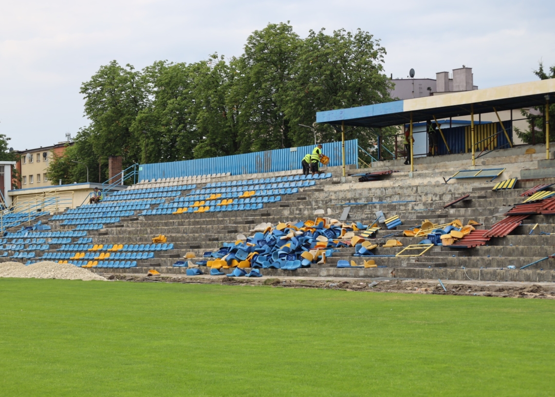 Rozbiórka stadionu RKS Radomsko