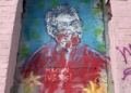 Akt wandalizmu na łódzkich Bałutach. Ktoś zniszczył mural Haliny Elczewskiej 4 Akt wandalizmu na łódzkich Bałutach. Ktoś zniszczył mural Haliny Elczewskiej
