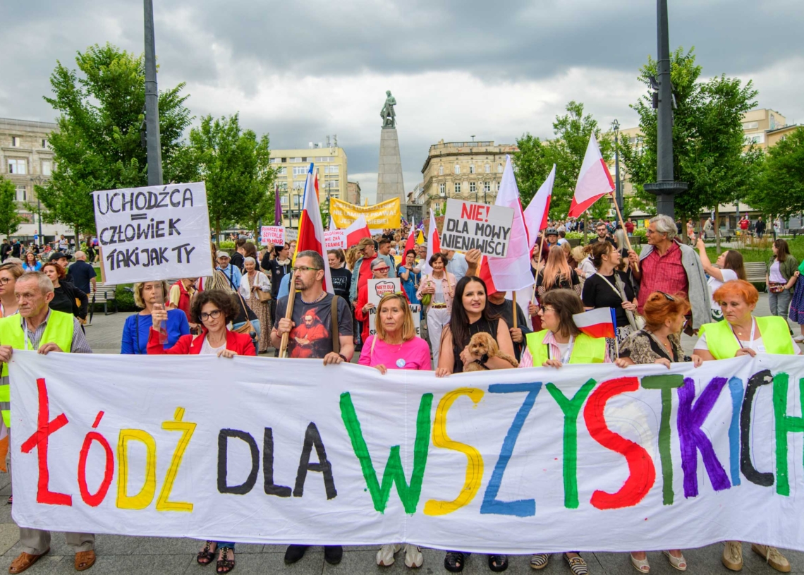 Pokojowy marsz "Łódź dla wszystkich!" przeszedł ulicą Piotrkowską