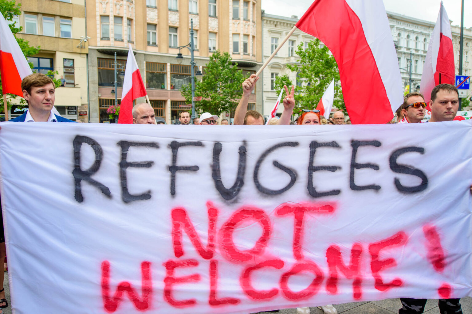 Protest Antyimigrancki i dwa kontrprotesty w Lodzi Fot Sebastian Szwajkowski 1