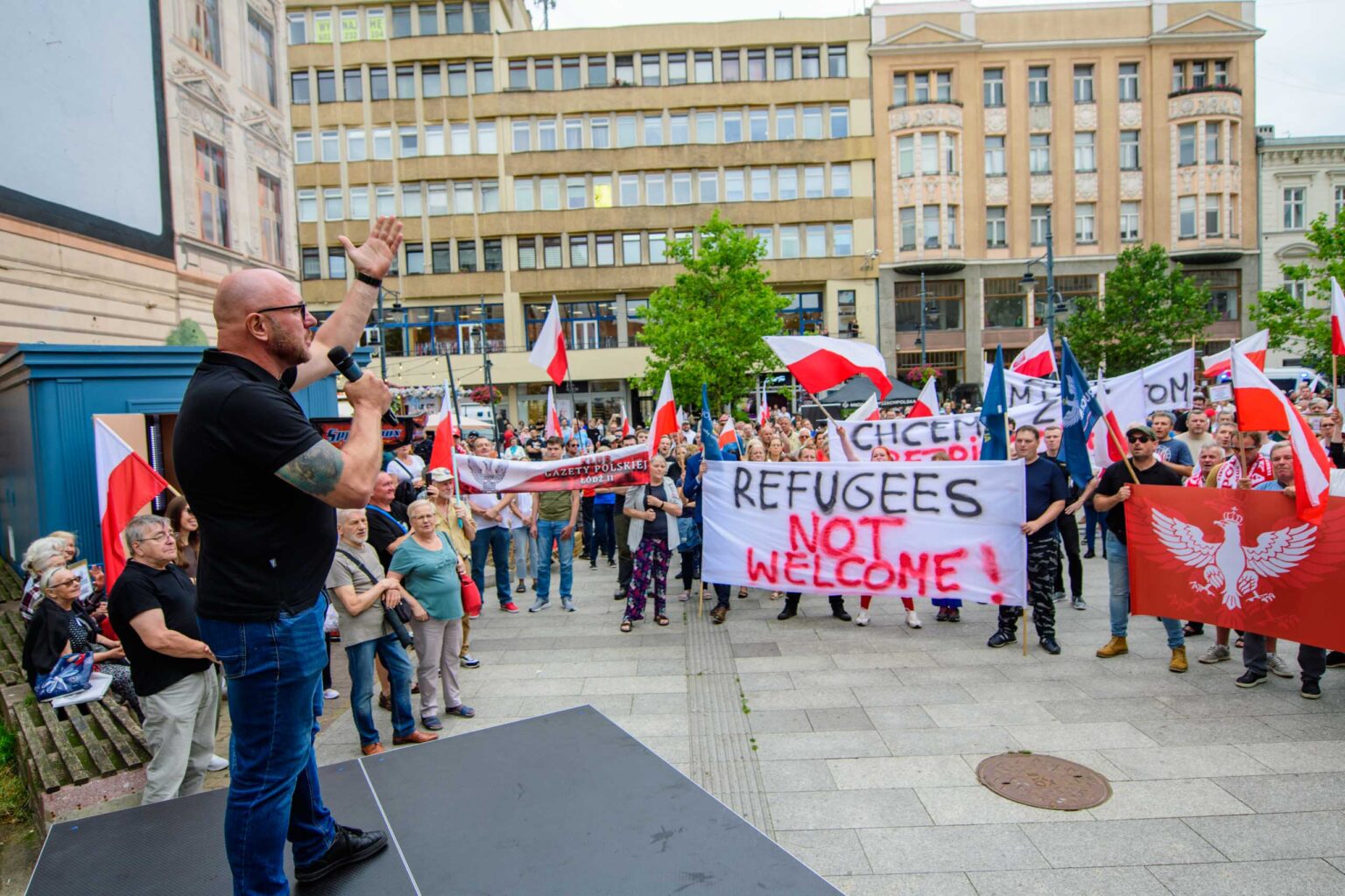 Protest Antyimigrancki i dwa kontrprotesty w Lodzi Fot Sebastian Szwajkowski 10