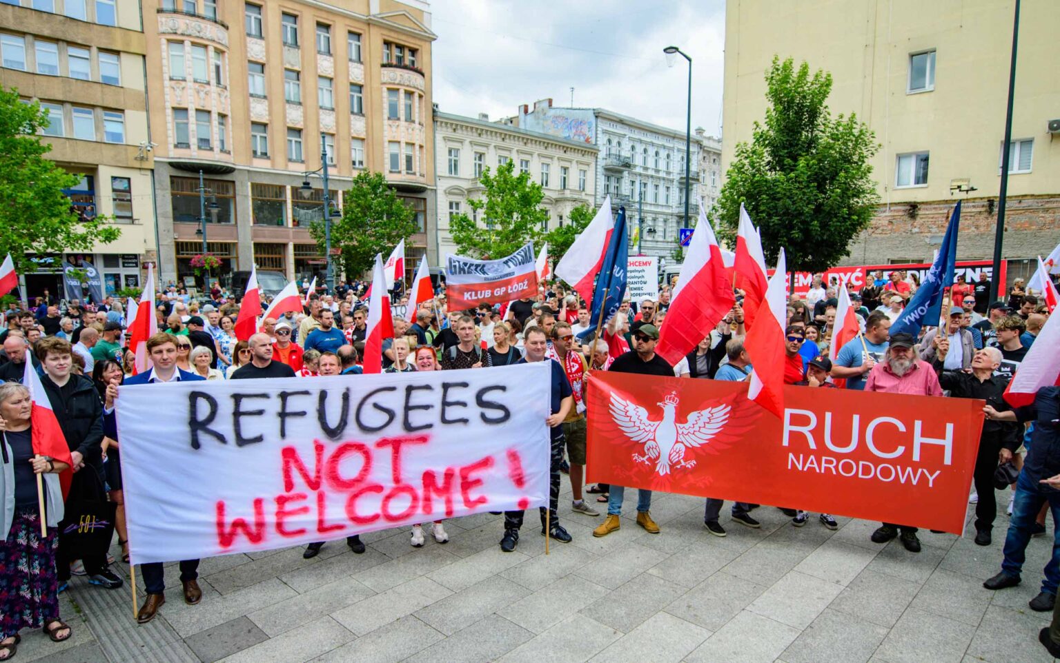 Protest Antyimigrancki i dwa kontrprotesty w Lodzi Fot Sebastian Szwajkowski 2
