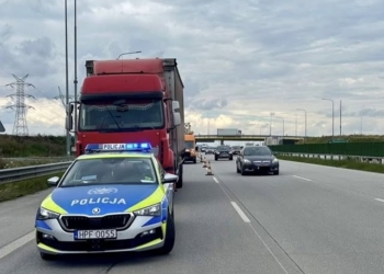 Obywatelskie zatrzymanie na autostradzie A1 w okolicach Radomska. Kierowca ciężarówki miał 2 promile alkoholu we krwi