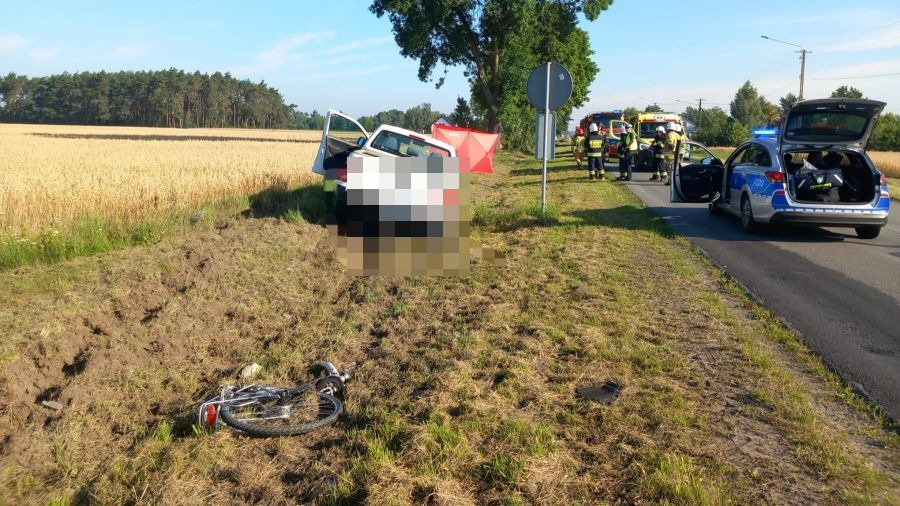 Śmiertelny wypadek na DW704. Zginęła 72-letnia rowerzystka 1 Śmiertelny wypadek na DW704. Zginęła 72-letnia rowerzystka
