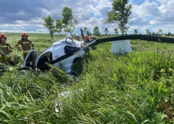 Wypadek wiatrakowca w Żerominie