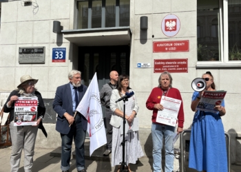 Protest przed Łódzkim Kuratorium Oświaty