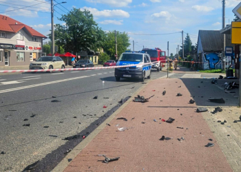 Zderzenie samochodu z motocyklem. Motocyklista zmarł