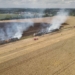 Pożar zboża w Łódzkiem. 19 jednostek straży gasiło 15 hektarów