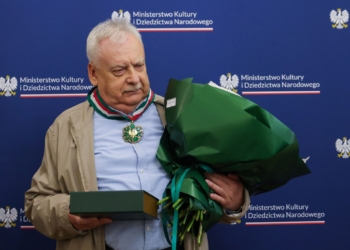 Andrzej Sapkowski ze Złotym Medalem Zasłużony Kulturze Gloria Artis