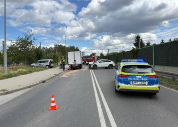 Wypadek na DK72 w Natolinie