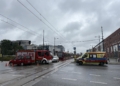 Zderzenie dwóch tramwajów w Łodzi
