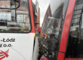 Zderzenie dwóch tramwajów w Łodzi