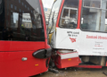 Zderzenie dwóch tramwajów w Łodzi