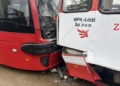 Zderzenie dwóch tramwajów w Łodzi