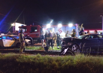 Groźny wypadek w Konstantynowie, fot. A. Łużyński