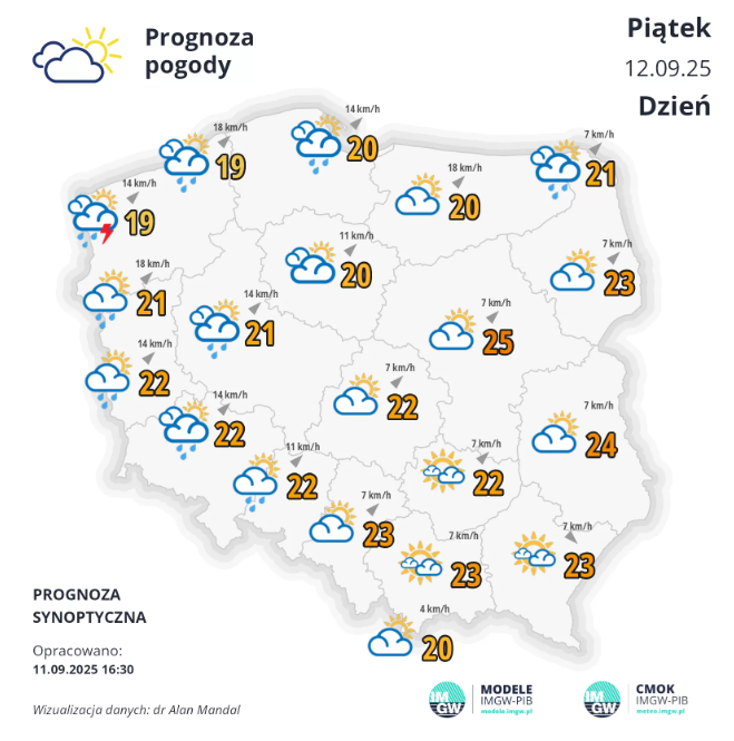 Pogoda na piątek | Ciepły i słoneczny początek weekendu 2 Pogoda na piątek | Ciepły i słoneczny początek weekendu
