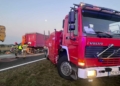 Śmiertelny wypadek na A2. Rozbite 3 pojazdy, zginął kierowca ciężarówki