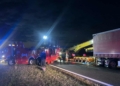 Śmiertelny wypadek na A2. Rozbite 3 pojazdy, zginął kierowca ciężarówki