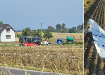 Łódzkie: w Mniszkowie spadł dron. „Rosja celowo naruszyła przestrzeń powietrzną Polski”