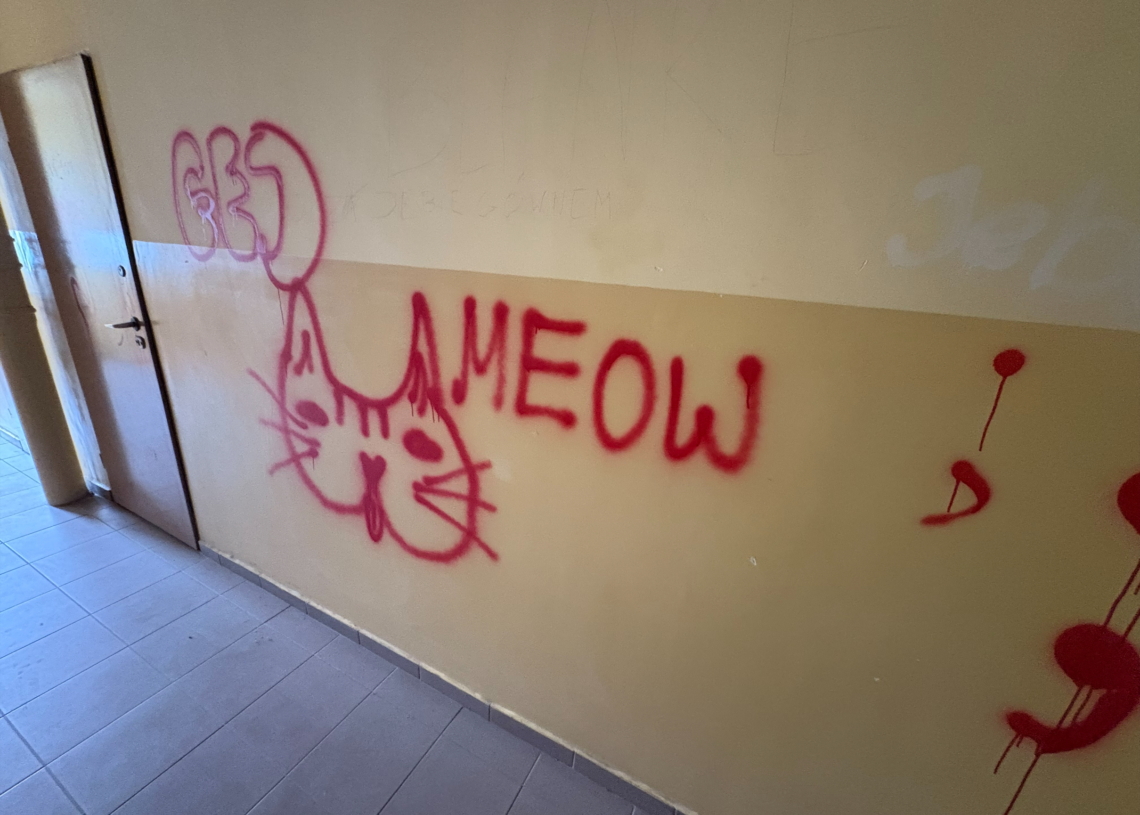 Wandalizmy w bloku na Retkini. Sprawą zajmuje się policja