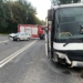 Wypadek w gm. Działoszyn. Rozbity autobus, którym podróżowało 15 dzieci