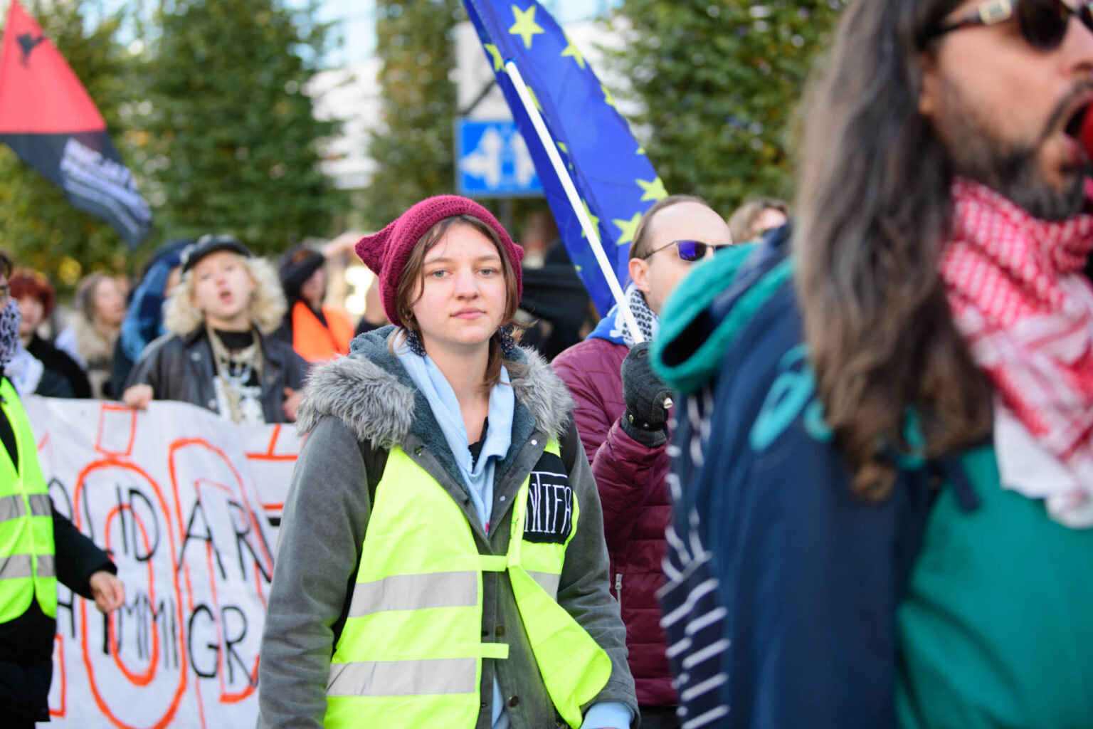 Manifestacje w sprawie imigrantow w Lodzi fot Sebastian Szwajkowski 23