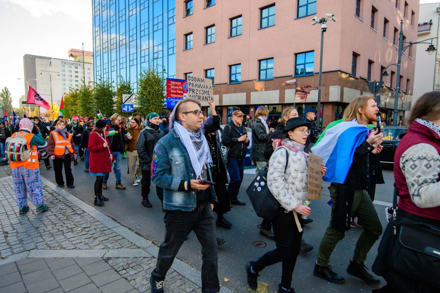 Manifestacje w sprawie imigrantow w Lodzi fot Sebastian Szwajkowski 3