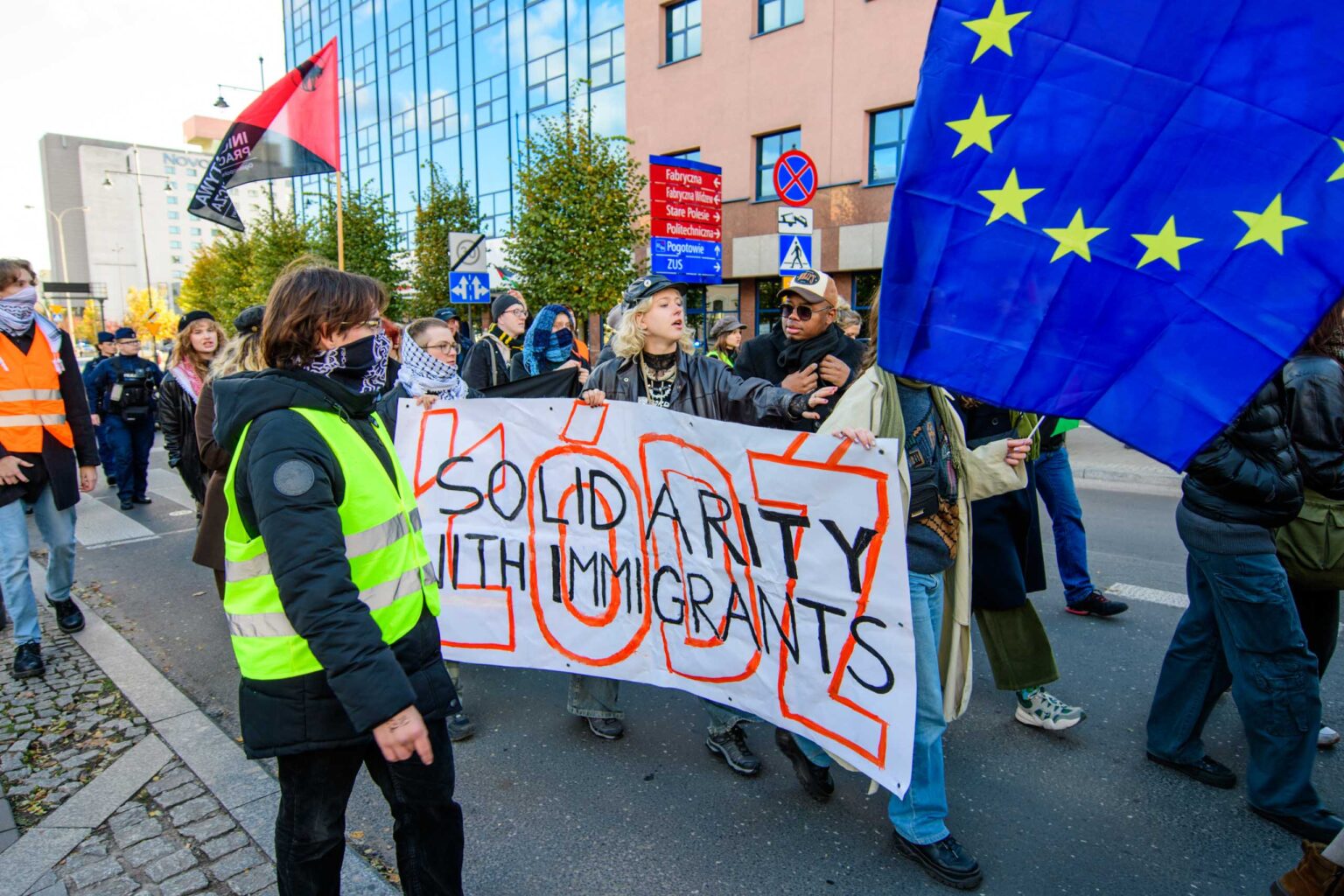 Manifestacje w sprawie imigrantow w Lodzi fot Sebastian Szwajkowski 4