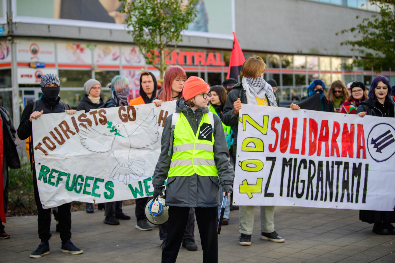 Manifestacje w sprawie imigrantow w Lodzi fot Sebastian Szwajkowski 6