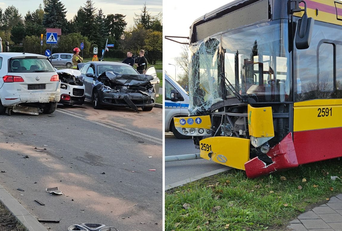 Wypadek autobusu MPK Łódź na Maratońskiej