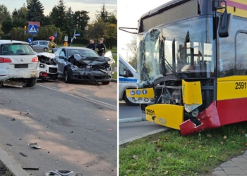 Wypadek autobusu MPK Łódź na Maratońskiej