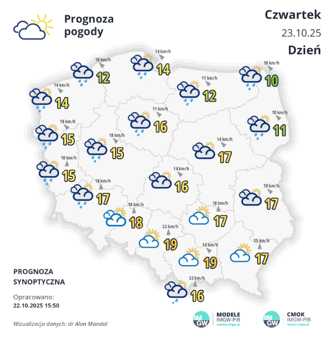 Pogoda na czwartek | Dalej ciepło, ale idzie zmiana pogody