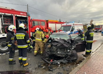 Wypadek na DK12 w Kraszkowie