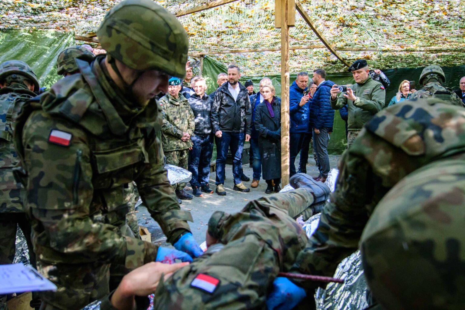 Wicepremier Kosiniak Kamysz na cwiczeniach medykow wojskowych fot Sebastian Szwajkowski 12 1