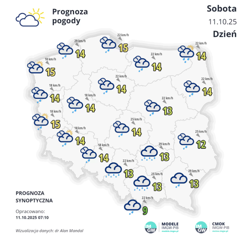 Pogoda na weekend | Pełno chmur i opady deszczu