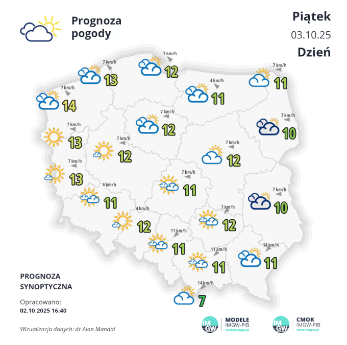 Pogoda na piątek. Ciepły dzień, a potem przymrozki 2 poggg