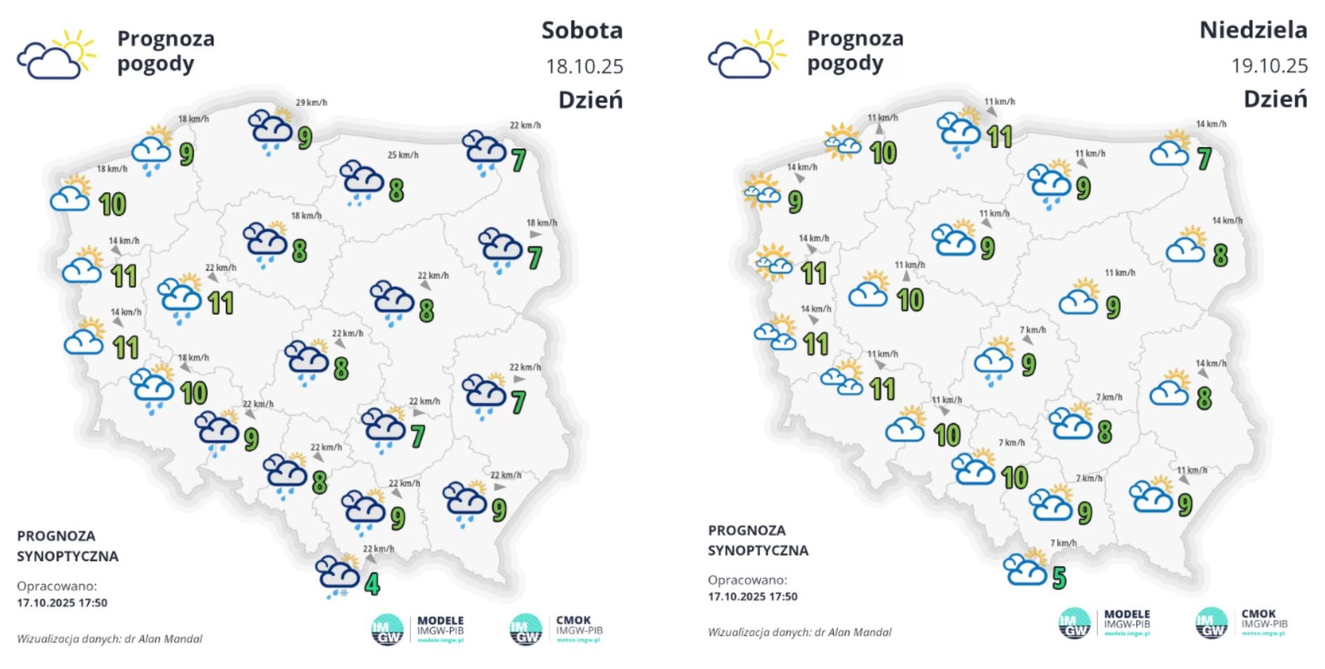 Pogoda na weekend. Uwaga na silny wiatr 2 Pogoda na weekend. Ochłodzenie, deszcz i możliwe przymrozki
