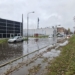 Ulewny poranek w Łodzi. Zalane ulice, zatkane liśćmi studzienki kanalizacyjne 10 Ulewny poranek w Łodzi. Zalane ulice, zatkane liśćmi studzienki kanalizacyjne