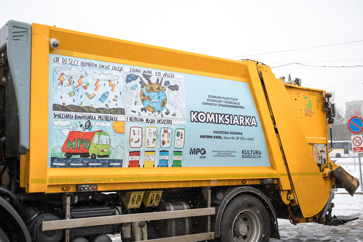 Komiksy na łódzkich śmieciarkach. Rozstrzygnięto konkurs "Komiksiarka" 2025
