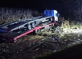 Wypadek niedaleko Poddębic. 3 osoby ranne 3 Wypadek niedaleko Poddębic