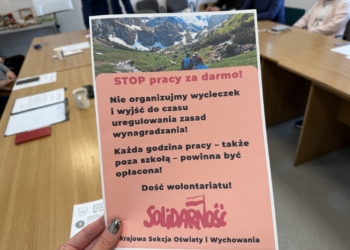 Nauczycielska "Solidarność" protestuje przeciw niepłatnym godzinom w szkołach. "Nam się nie dodaje, a nawet się nam zabiera"