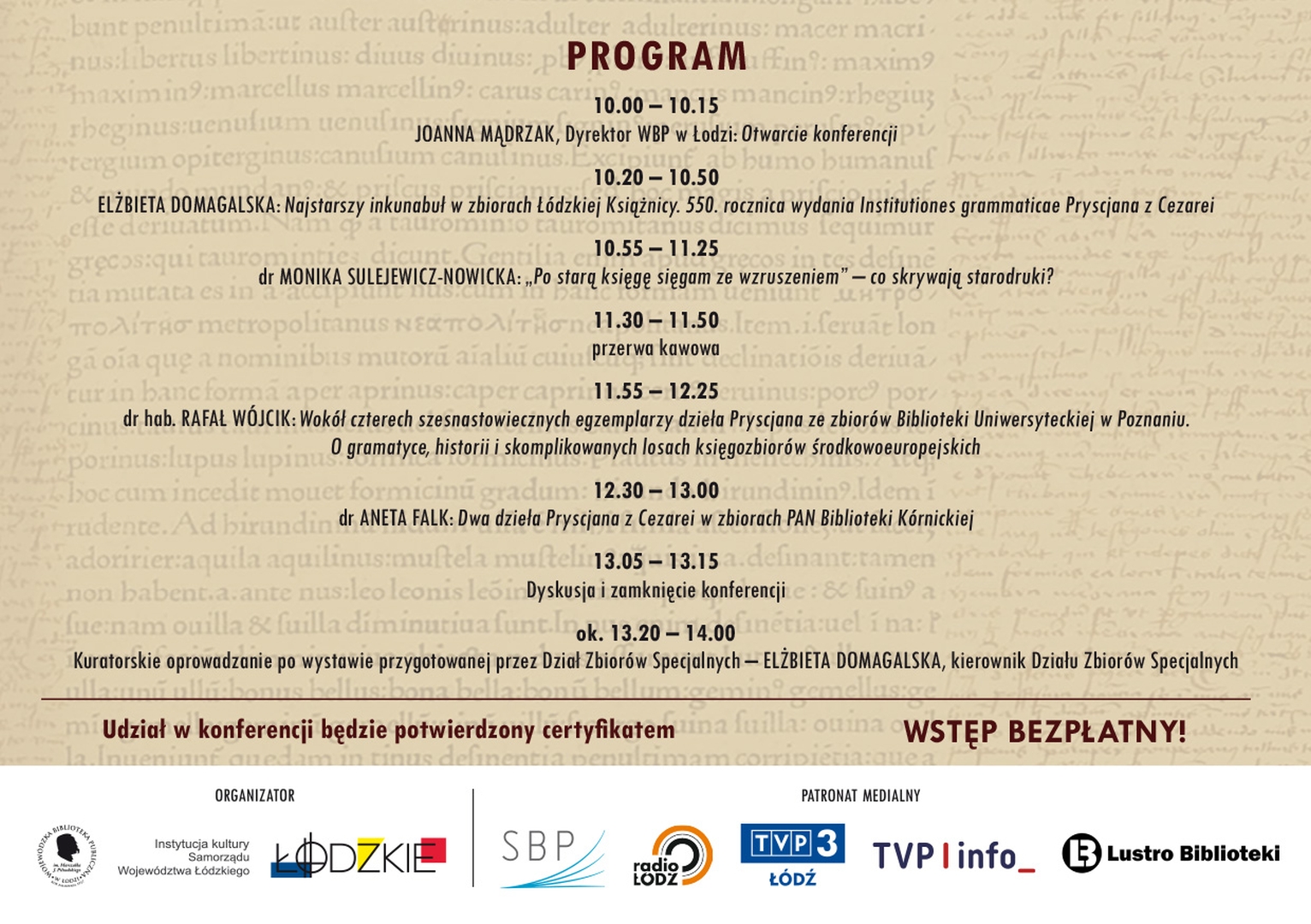 Konferencja DZS Pryscjan zaproszenie mail 2