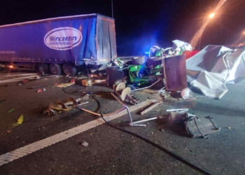 Wypadek na A1 z udziałem ciężarówki. Jest ofiara śmiertelna