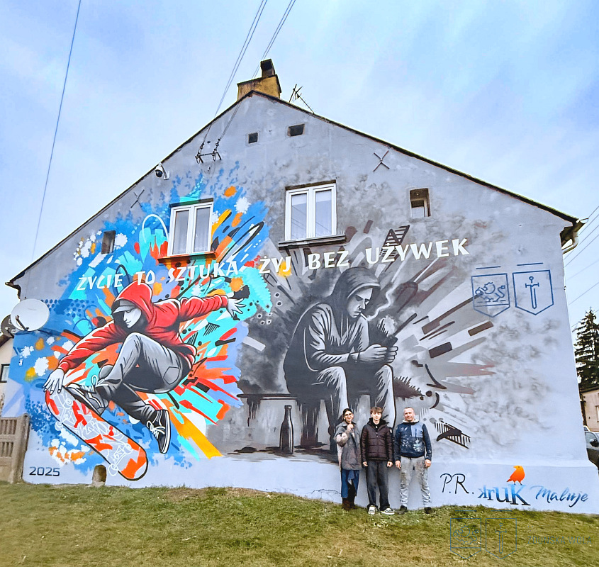 W Zduńskiej Woli powstał wyjątkowy mural. Ma zachęcać młodzież do życia bez używek