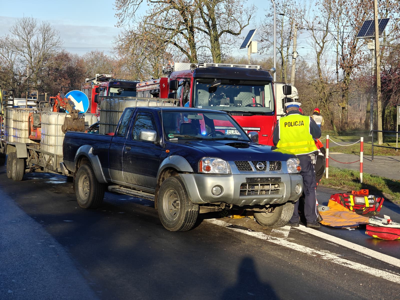 Potrącenie 15-latki w Łasku. W akcji śmigłowiec LPR