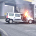 Płonący samochód na S8. Policjanci uratowali kierowcę 7 Płonący samochód na S8. Policjanci uratowali kierowcę